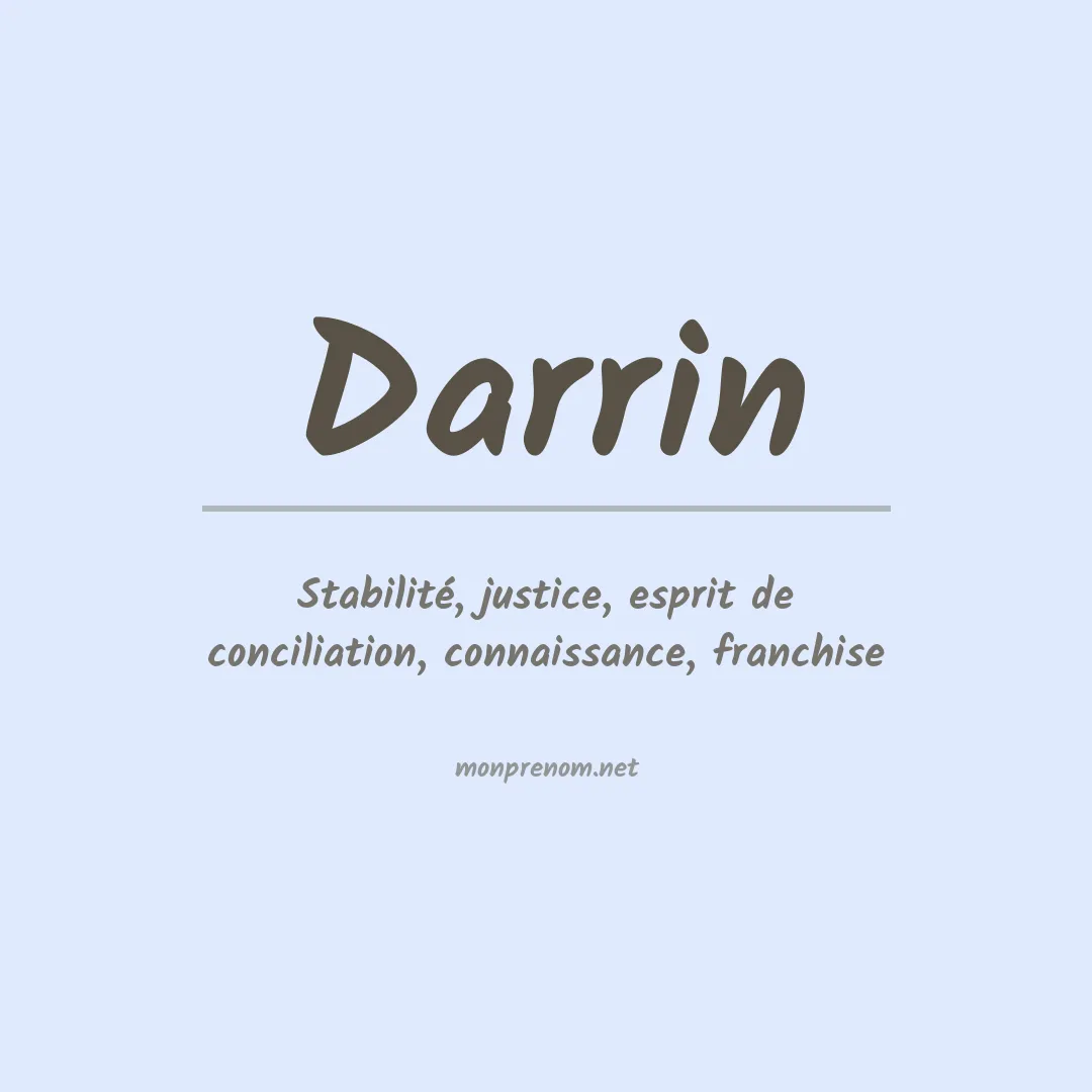 Signification du prénom Darrin