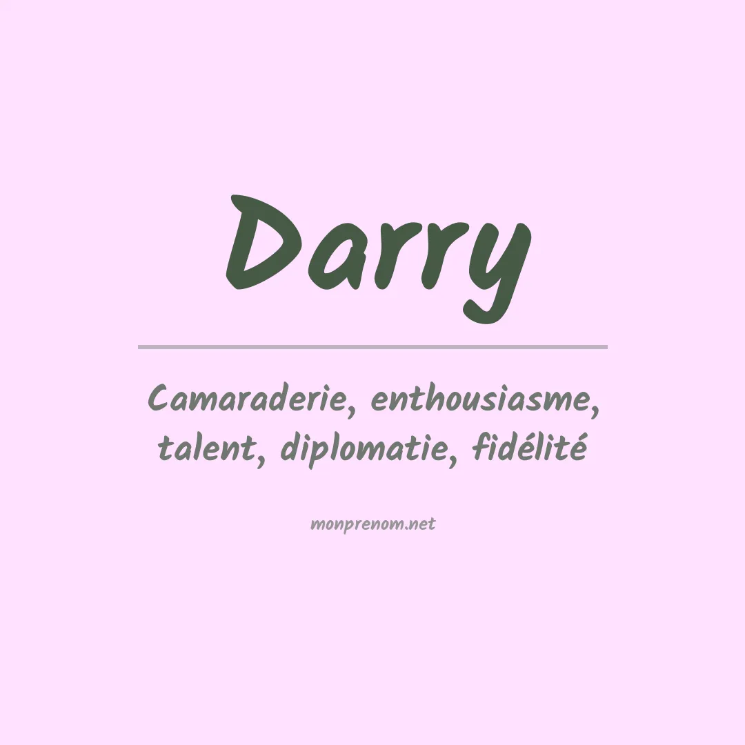 Signification du prénom Darry