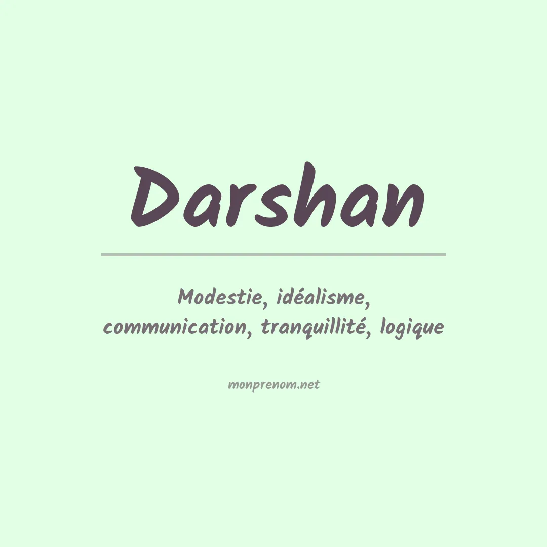 Signification du prénom Darshan