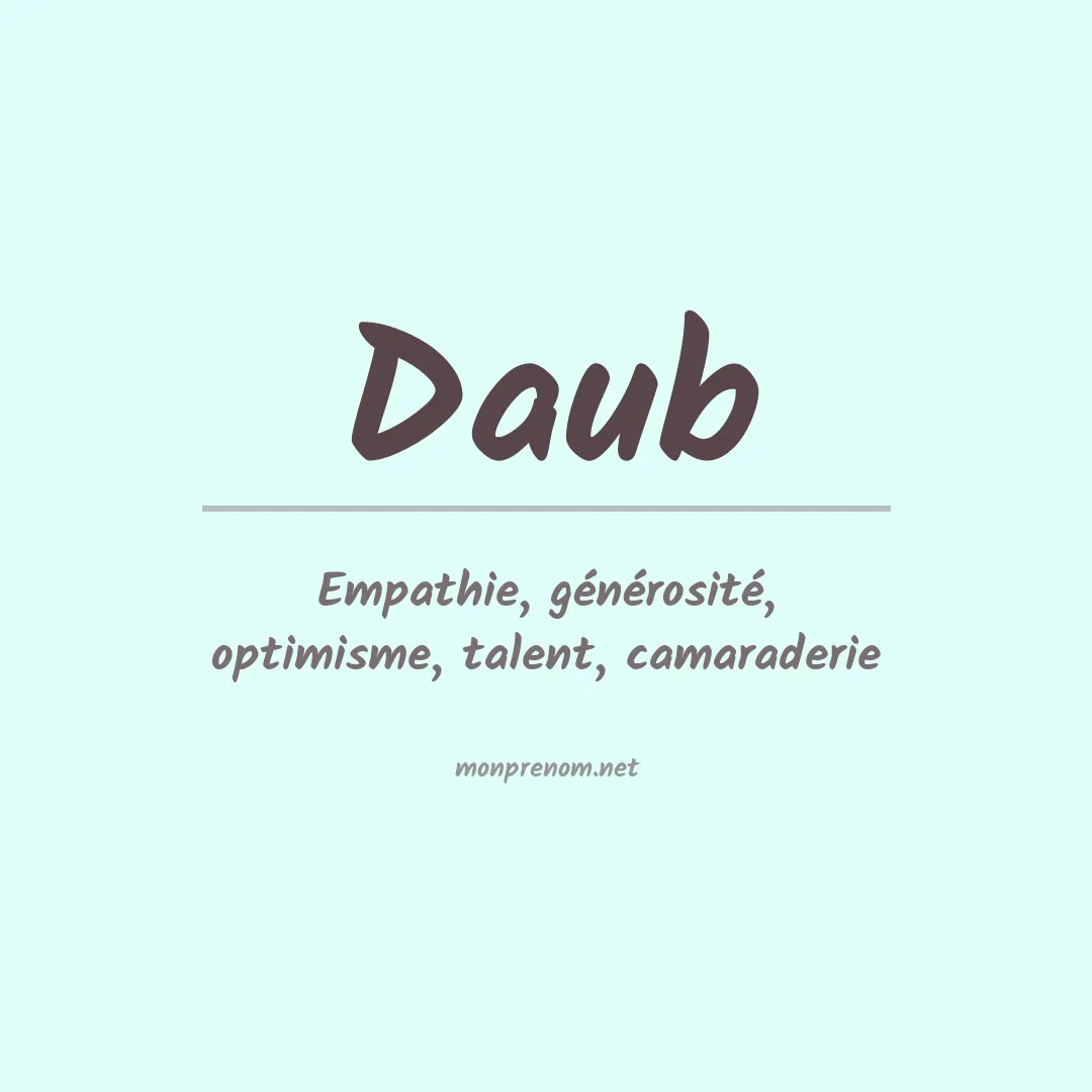 Prénom Daub