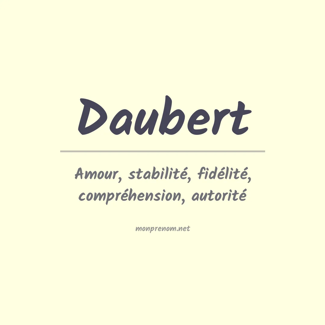 Prénom Daubert