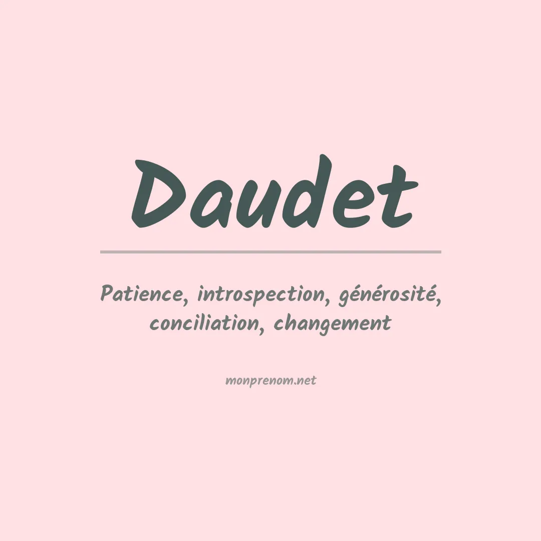 Signification du prénom Daudet