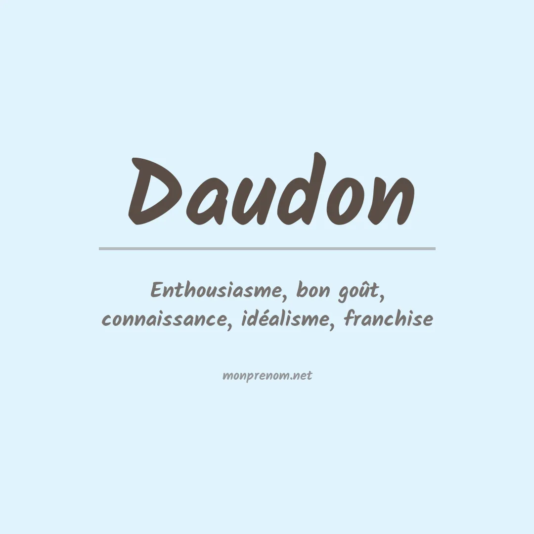 Signification du prénom Daudon