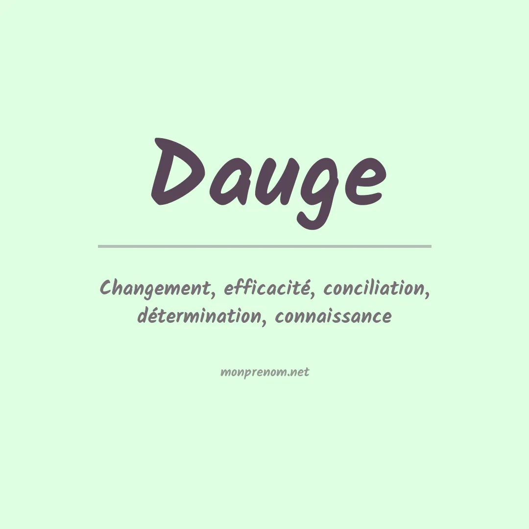 Signification du prénom Dauge