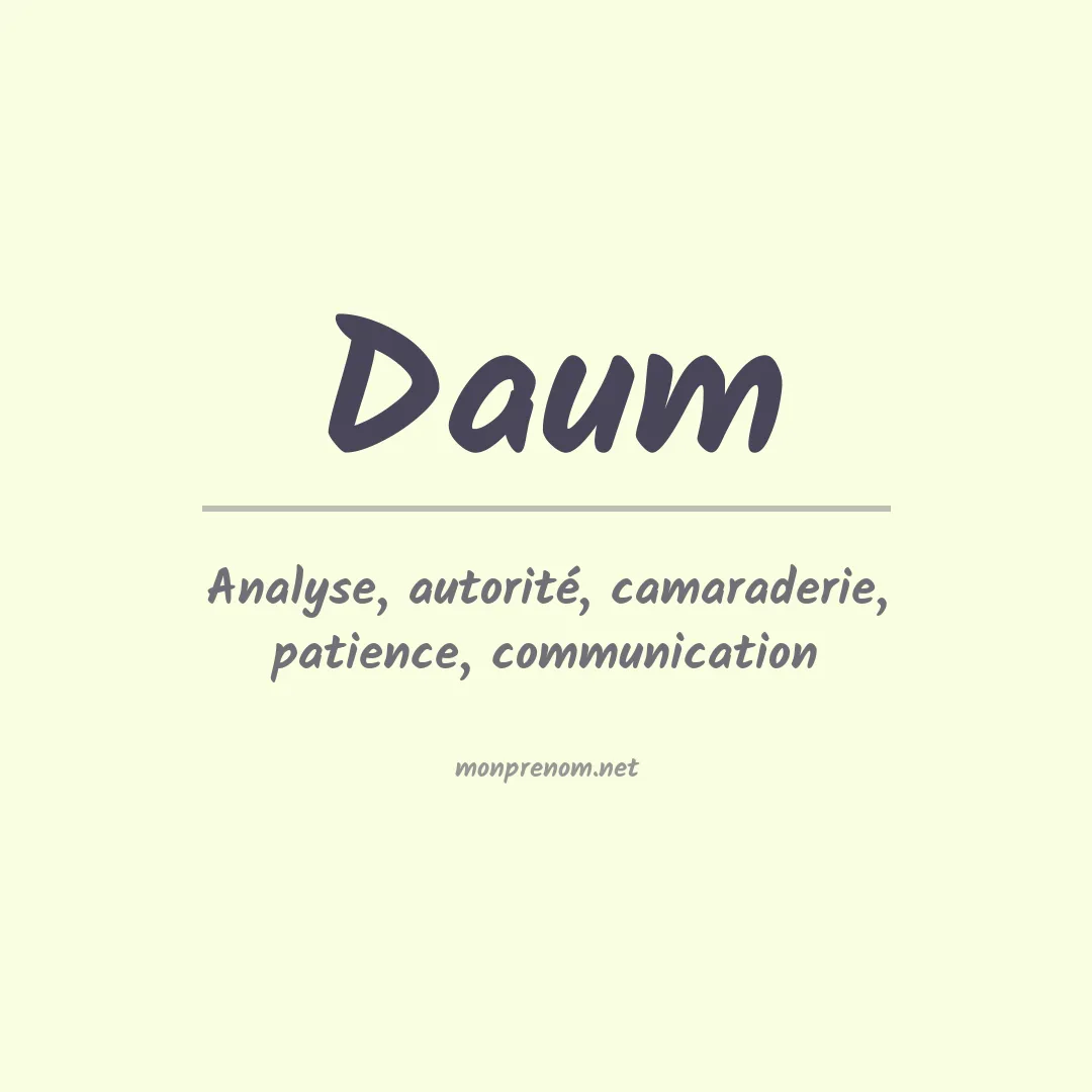 Prénom Daum