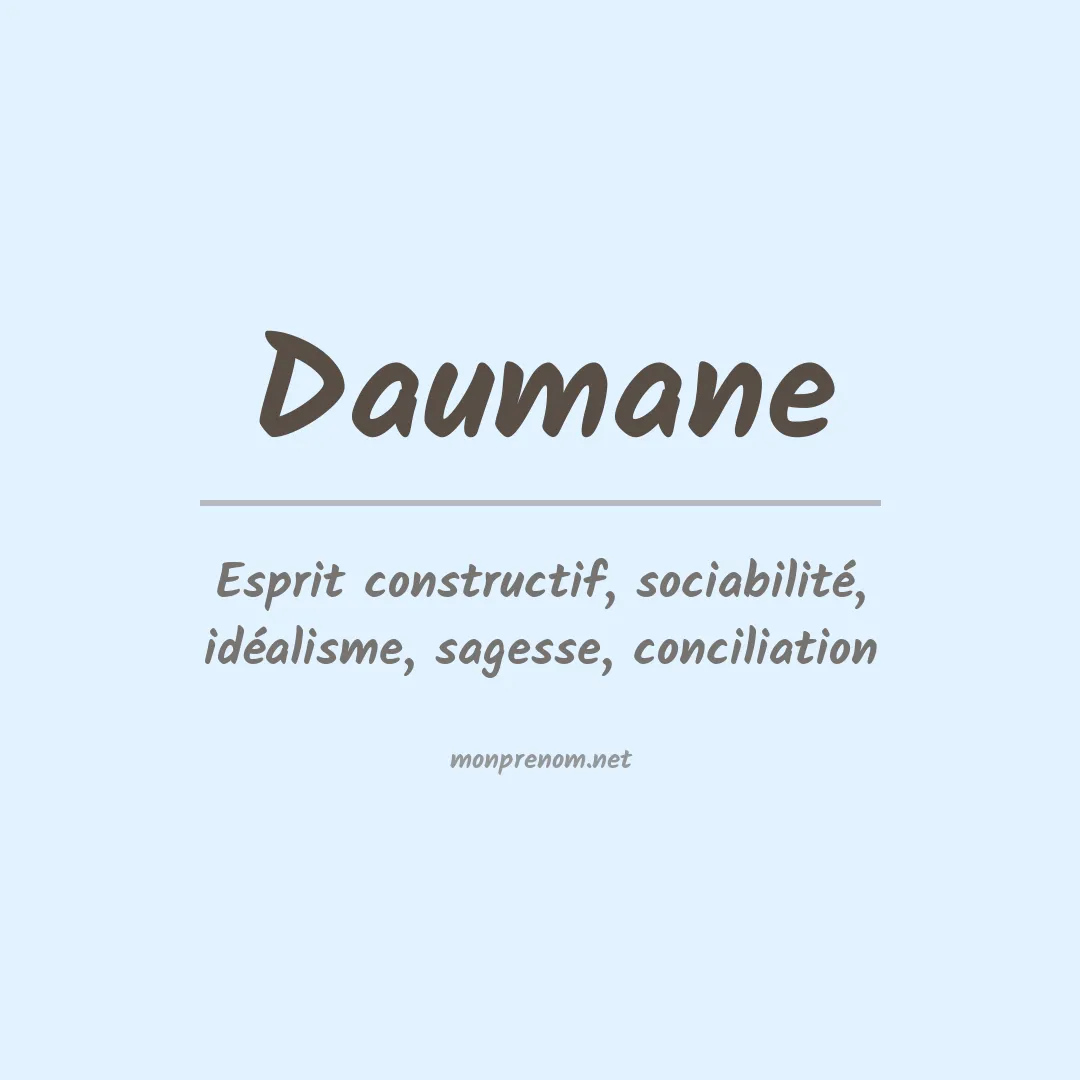 Signification du prénom Daumane
