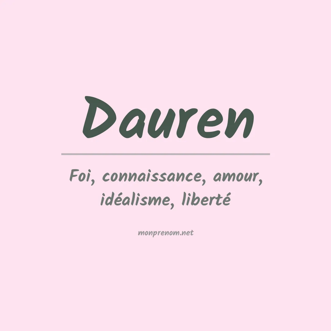 Signification du prénom Dauren