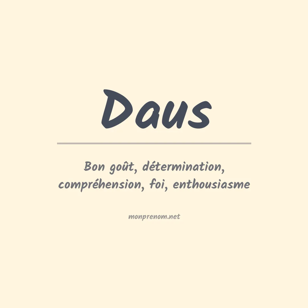 Prénom Daus