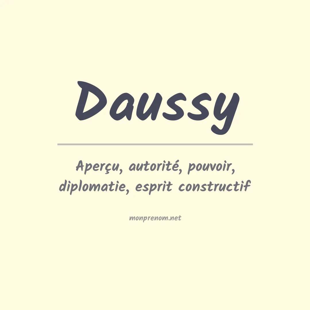 Prénom Daussy