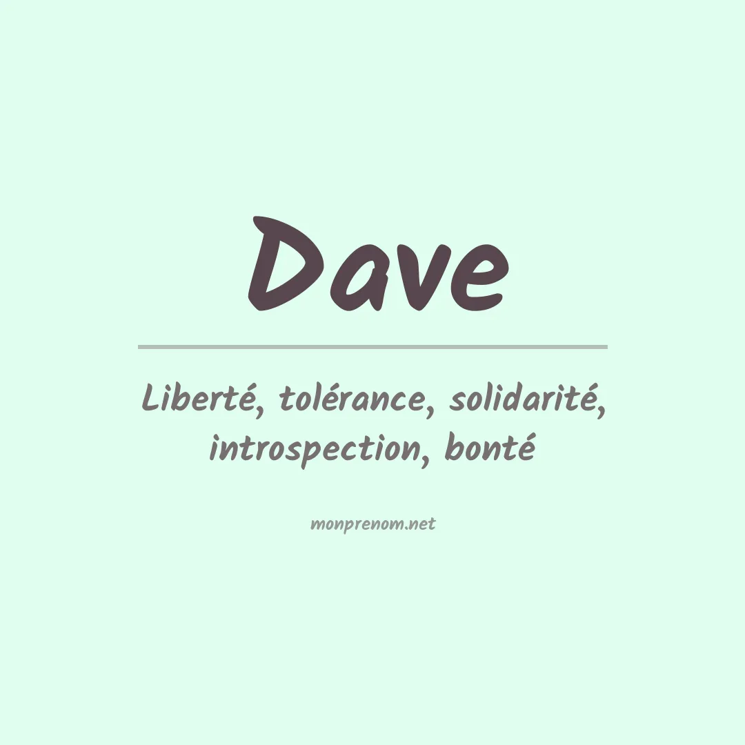 Prénom Dave