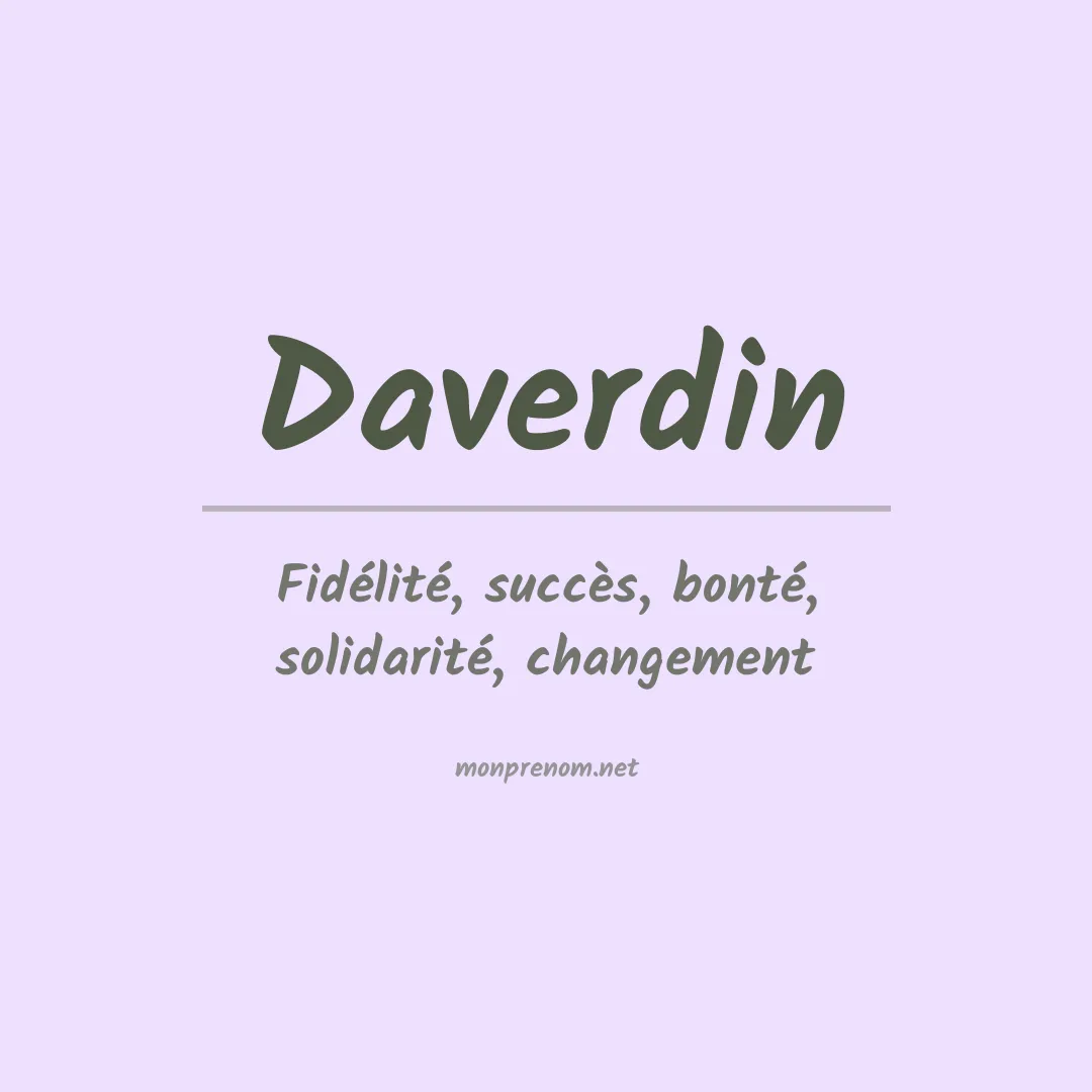 Signification du prénom Daverdin