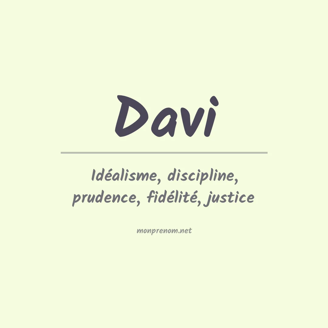 Signification du prénom Davi