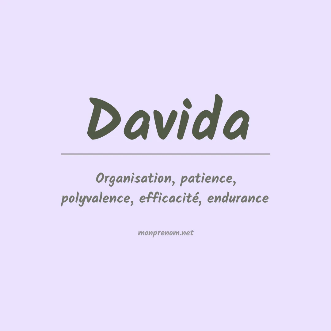 Signification du prénom Davida