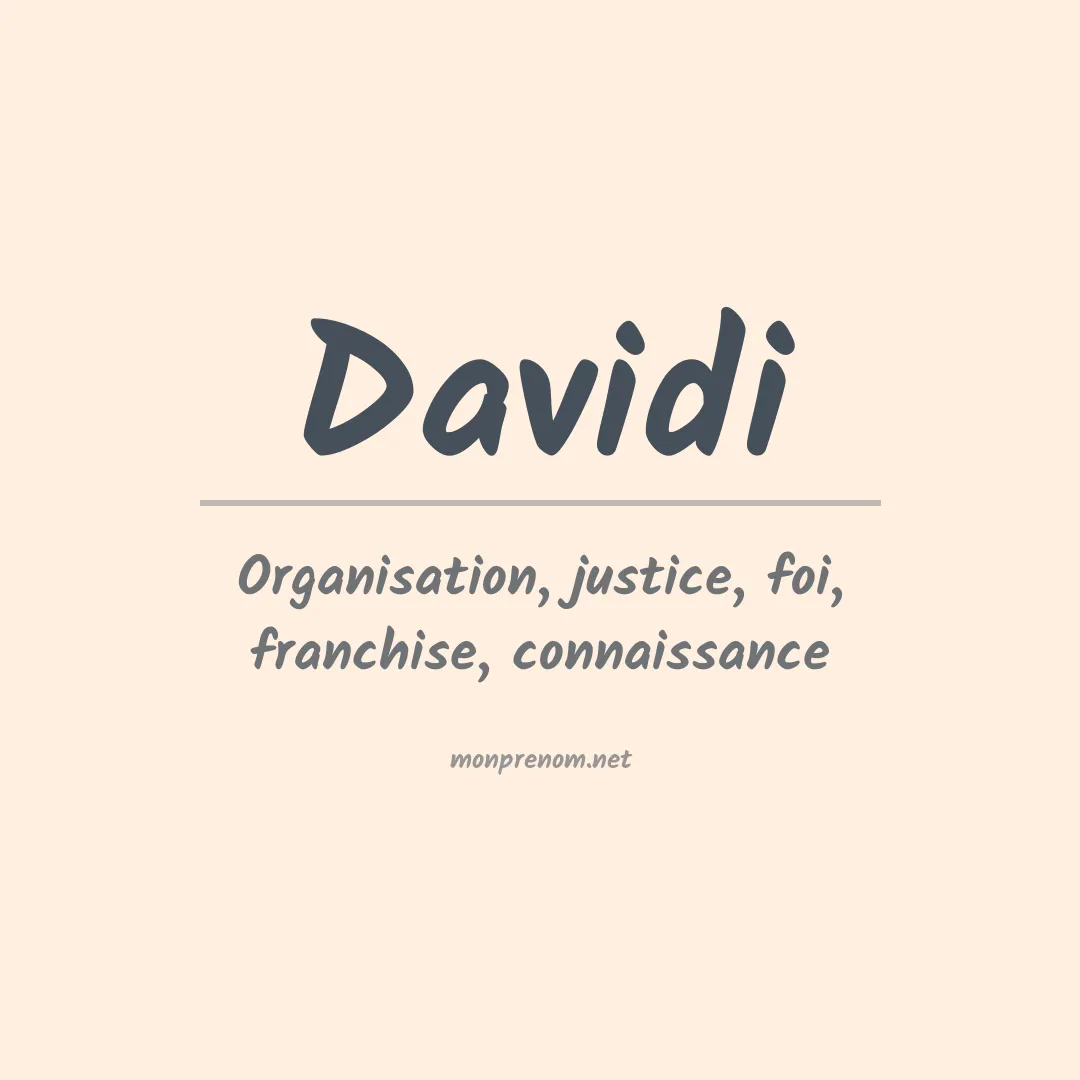 Signification du prénom Davidi