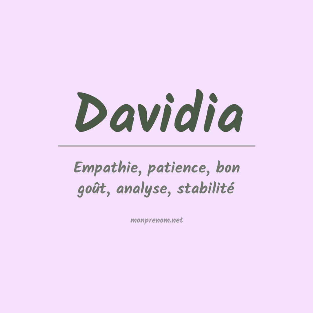 Signification du prénom Davidia