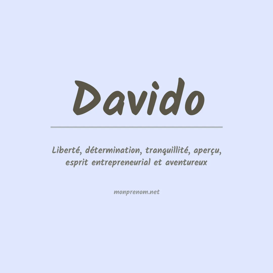 Signification du prénom Davido