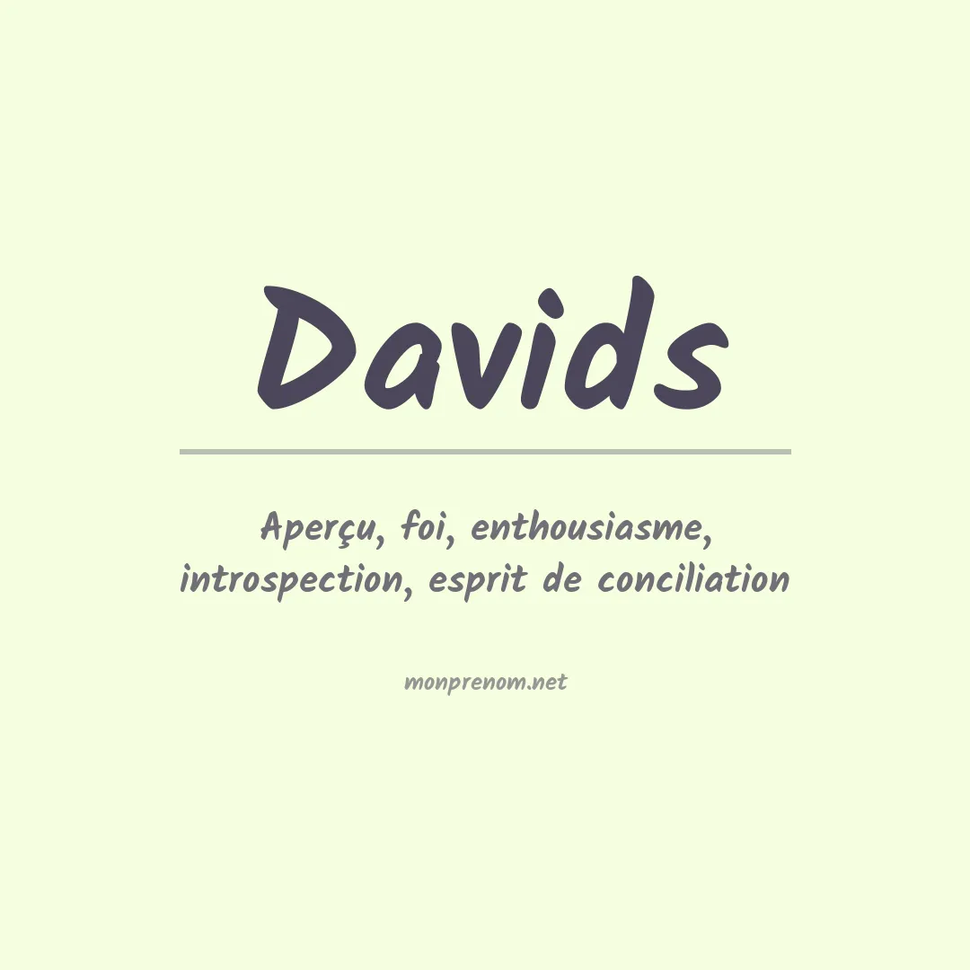Signification du prénom Davids