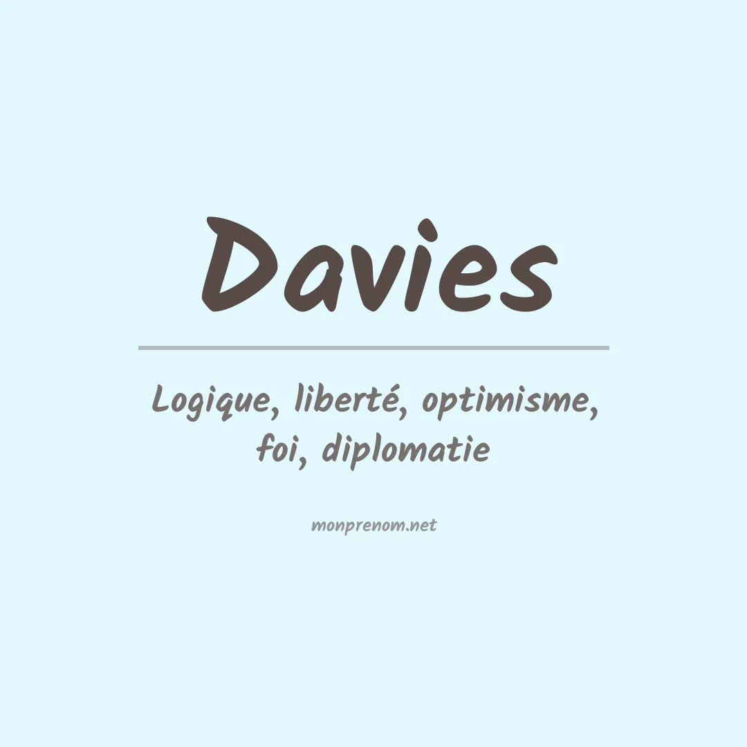Signification du prénom Davies