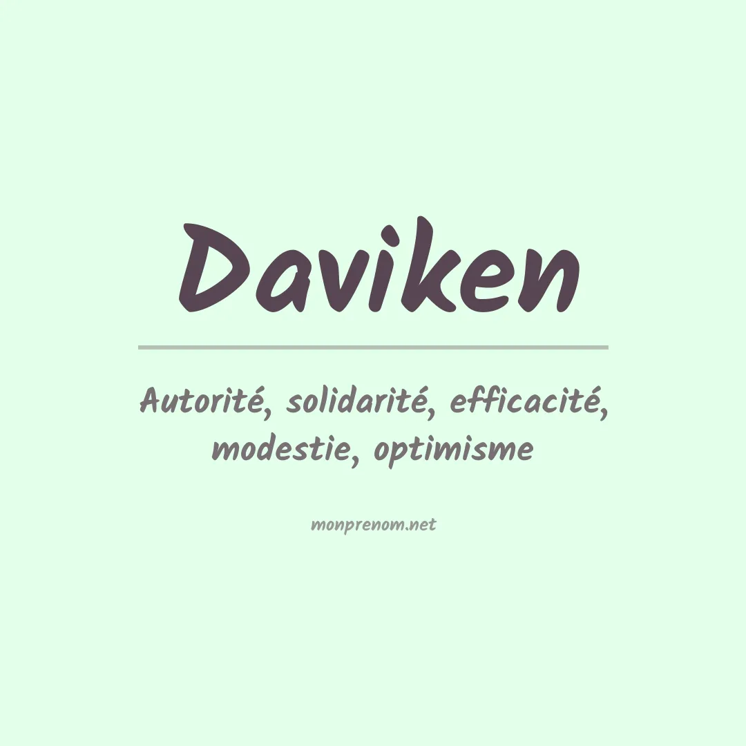 Signification du prénom Daviken