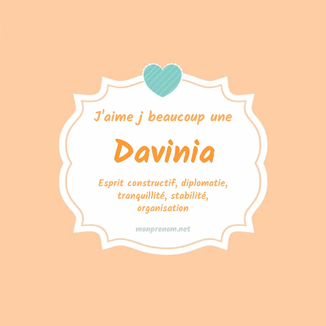 J'aime beaucoup Davinia