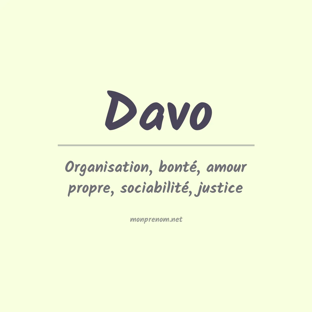 Signification du prénom Davo