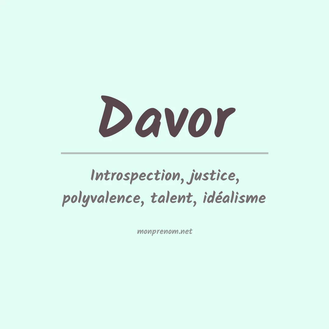 Signification du prénom Davor