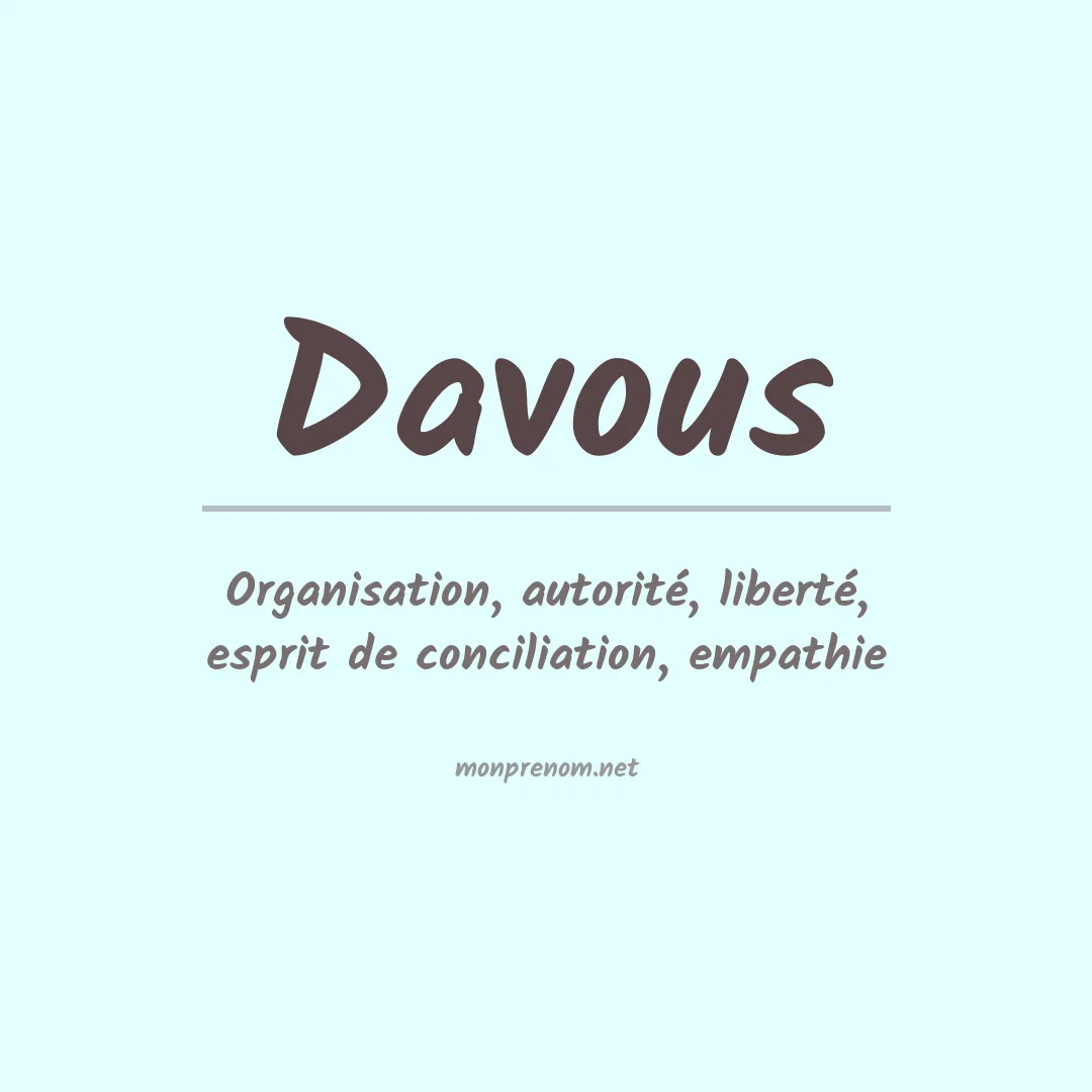 Signification du prénom Davous