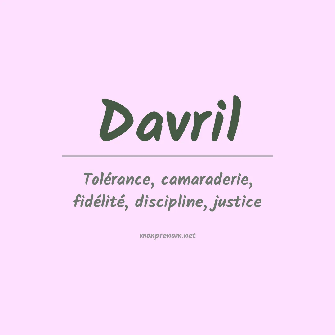 Signification du prénom Davril