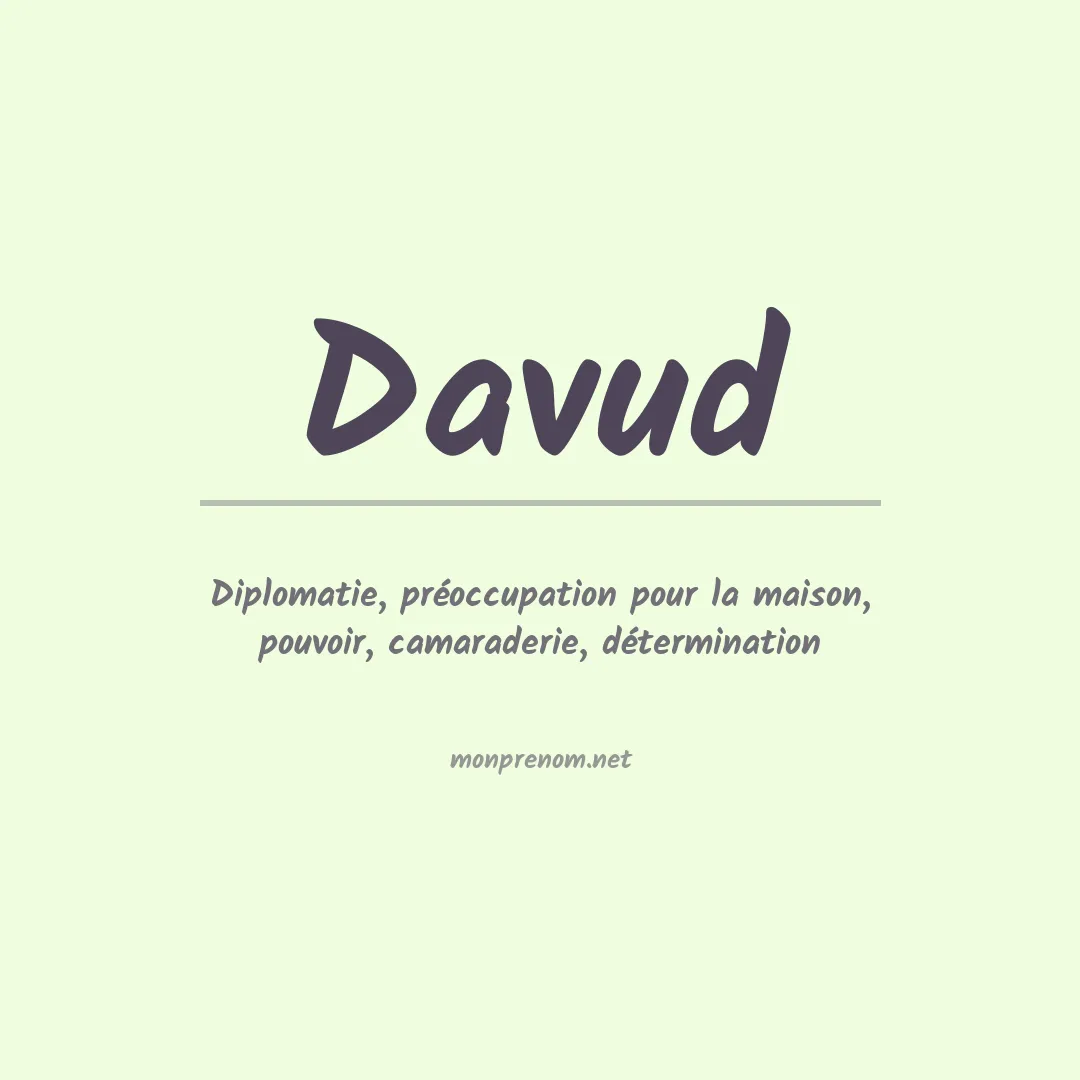 Signification du prénom Davud