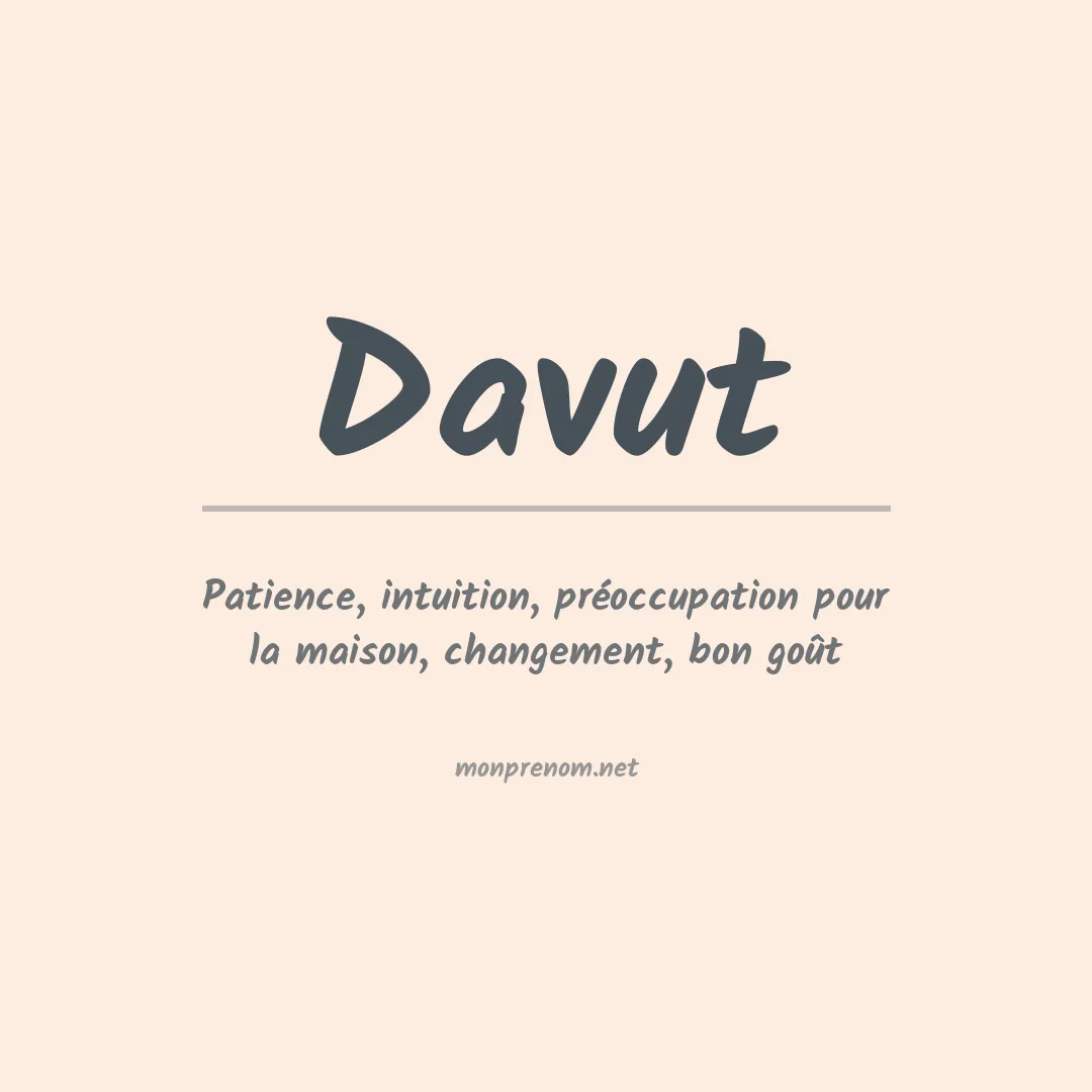 Signification du prénom Davut