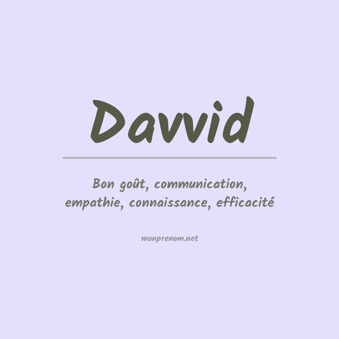 Signification du prénom Davvid