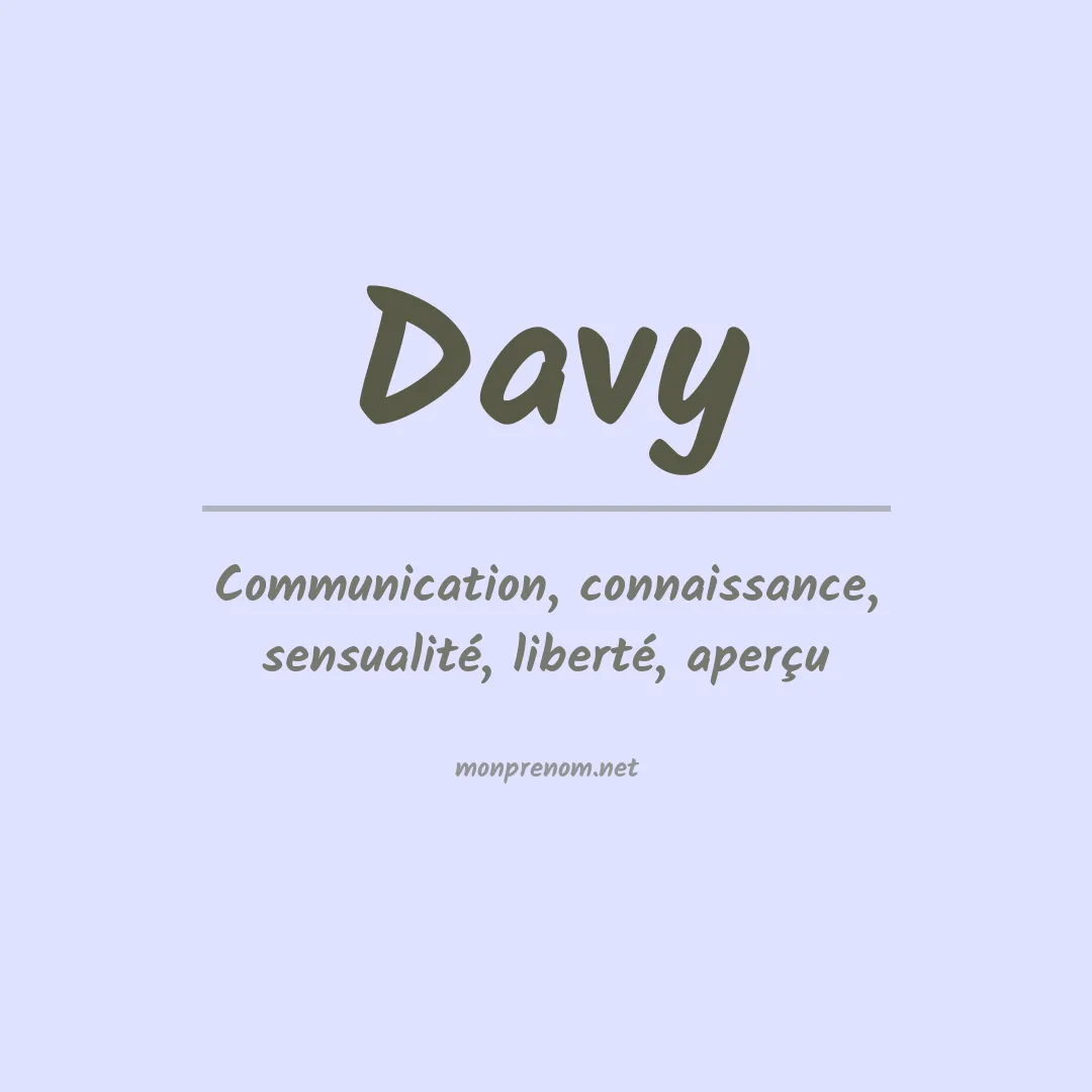 Prénom Davy