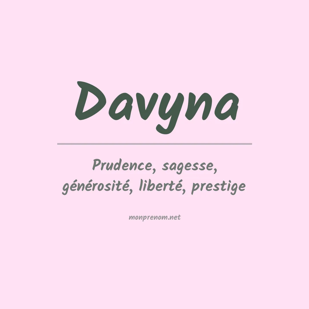 Signification du prénom Davyna