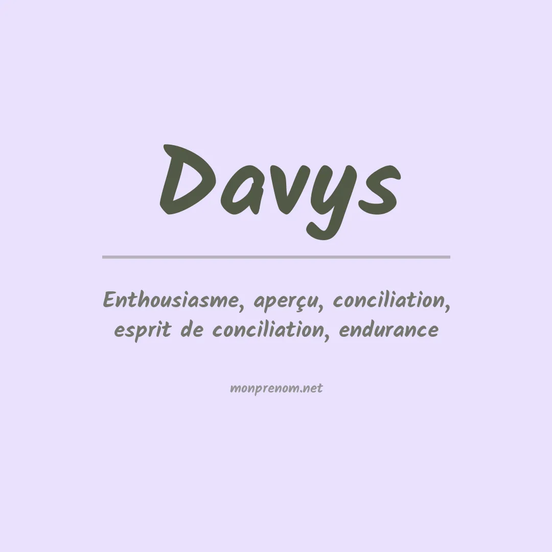 Signification du prénom Davys