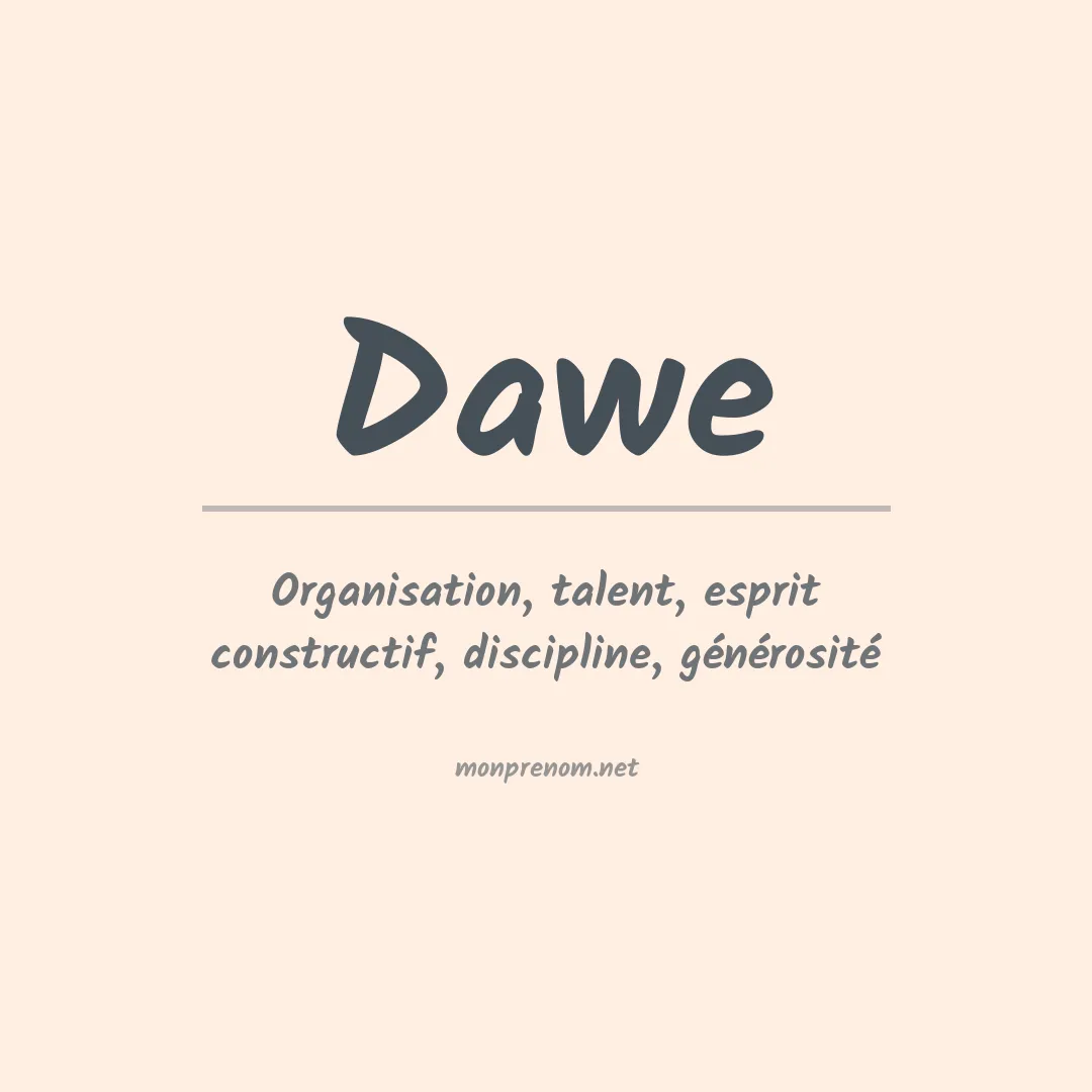 Prénom Dawe