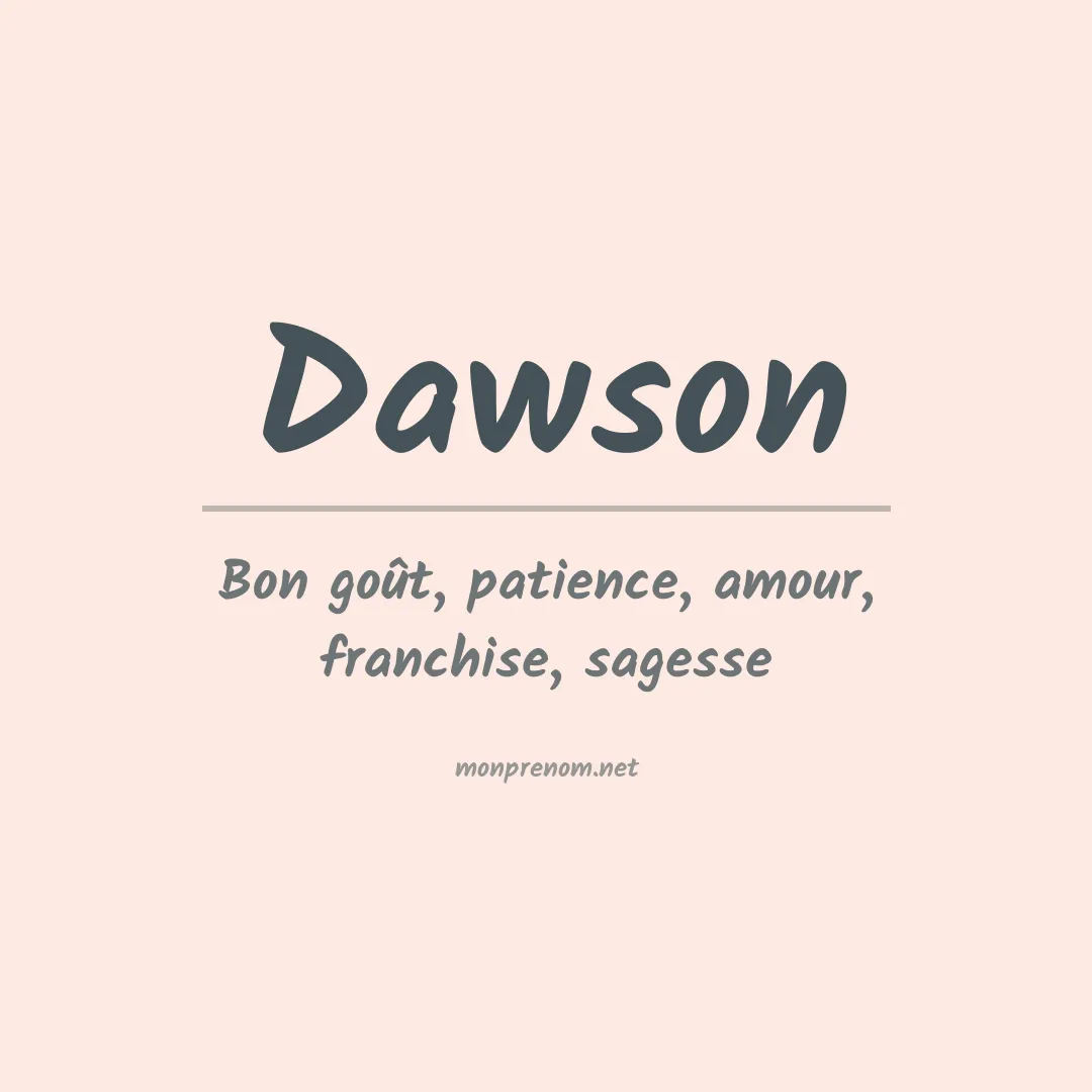 Prénom Dawson