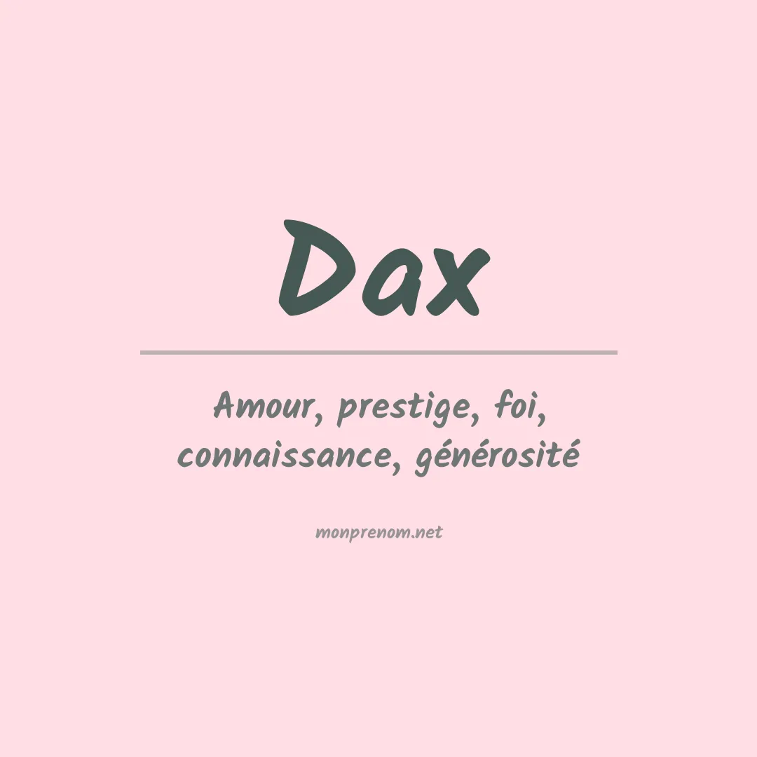 Prénom Dax