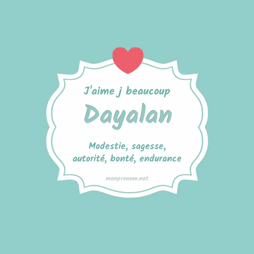 J'aime beaucoup Dayalan