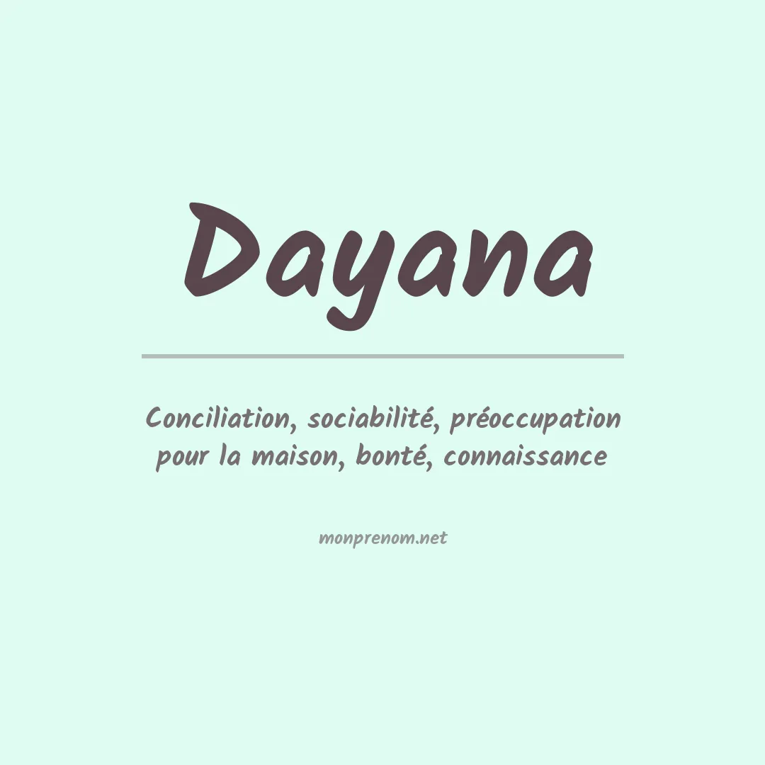 Prénom Dayana