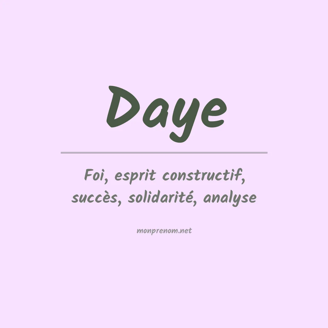 Prénom Daye