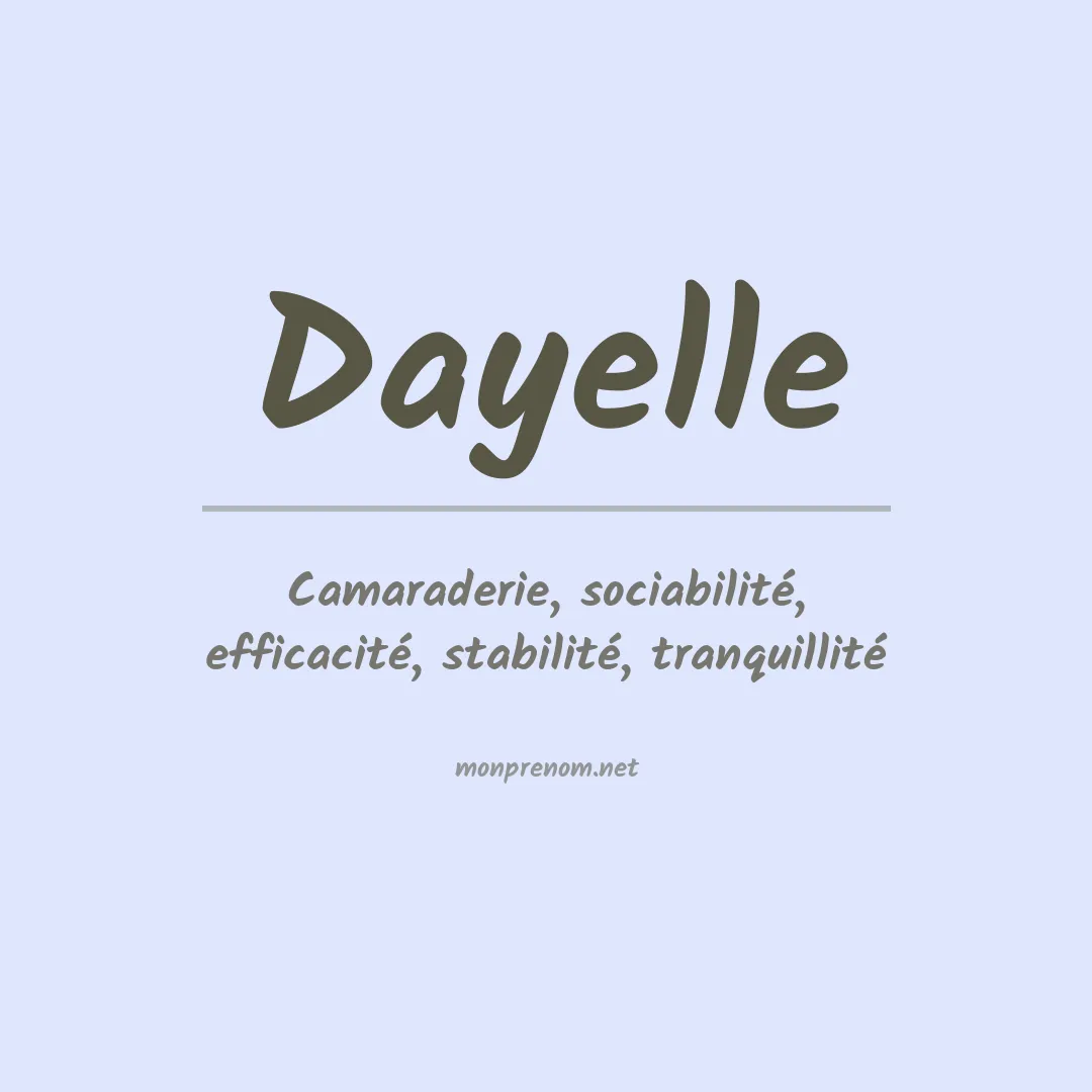 Signification du prénom Dayelle