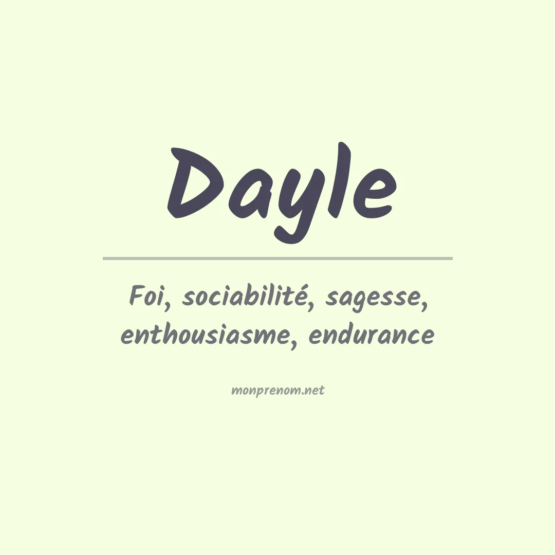 Prénom Dayle