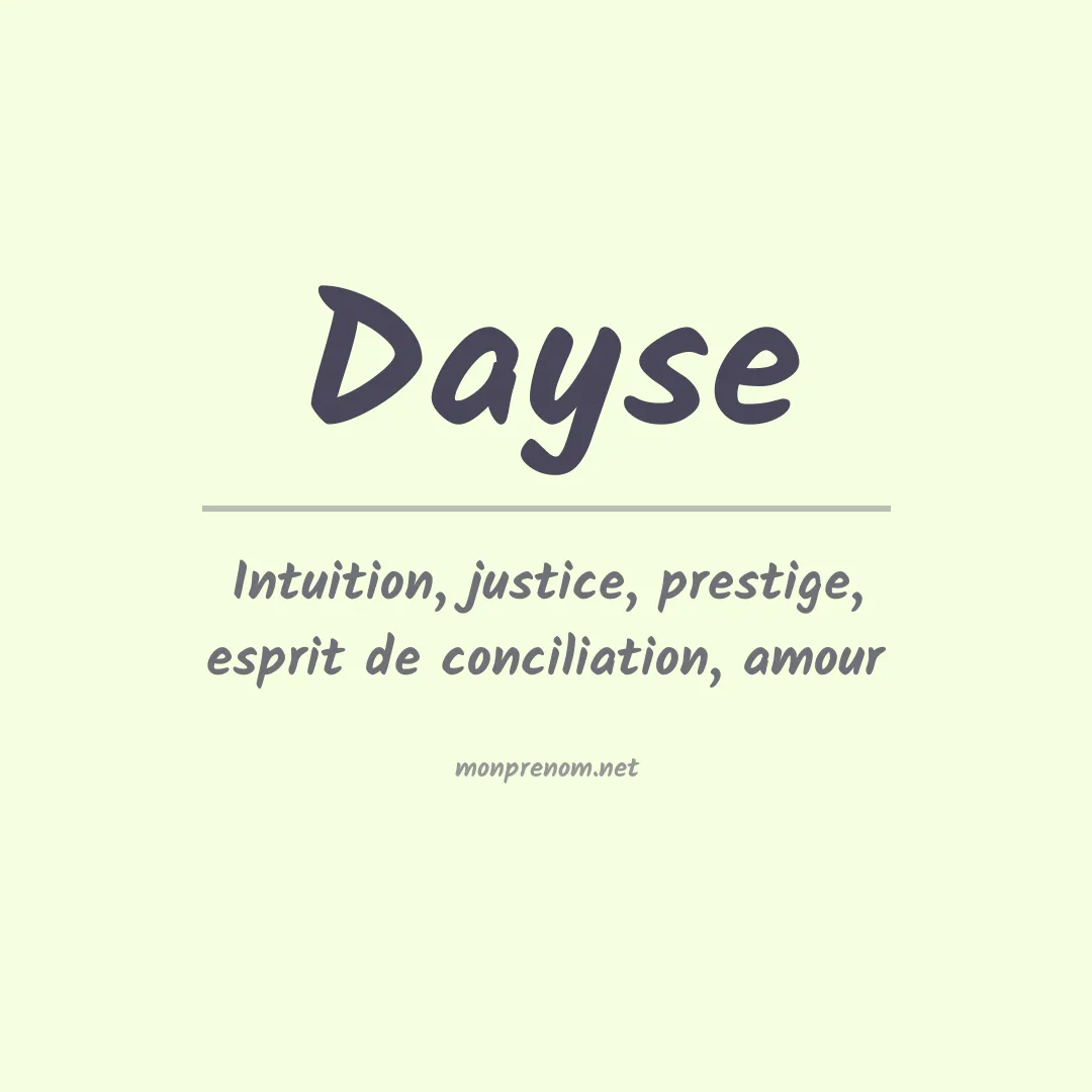 Prénom Dayse