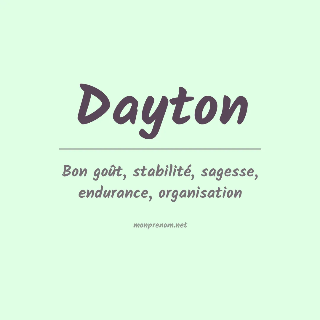 Prénom Dayton