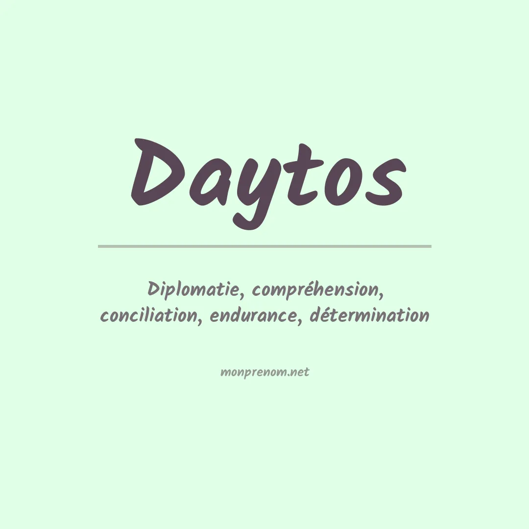 Signification du prénom Daytos