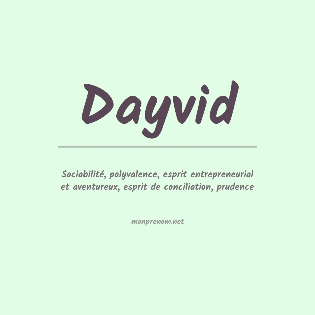 Prénom Dayvid