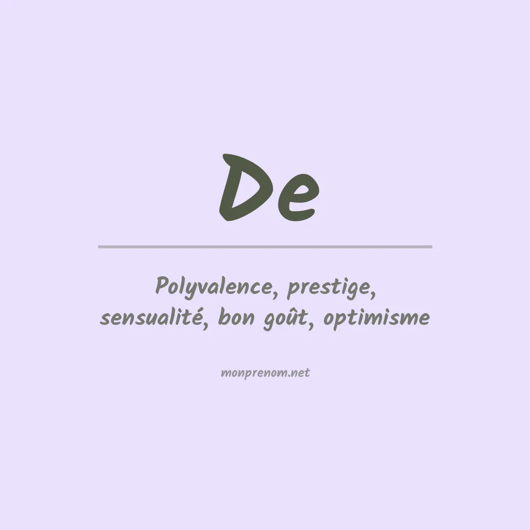 Prénom De