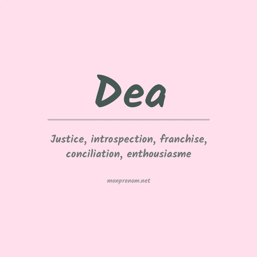 Prénom Dea