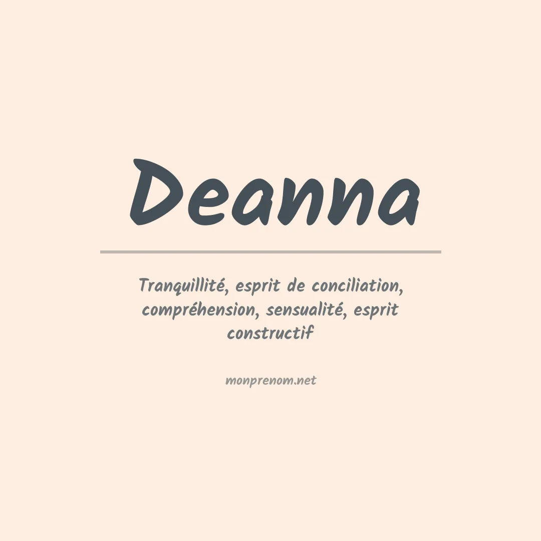 Signification du prénom Deanna