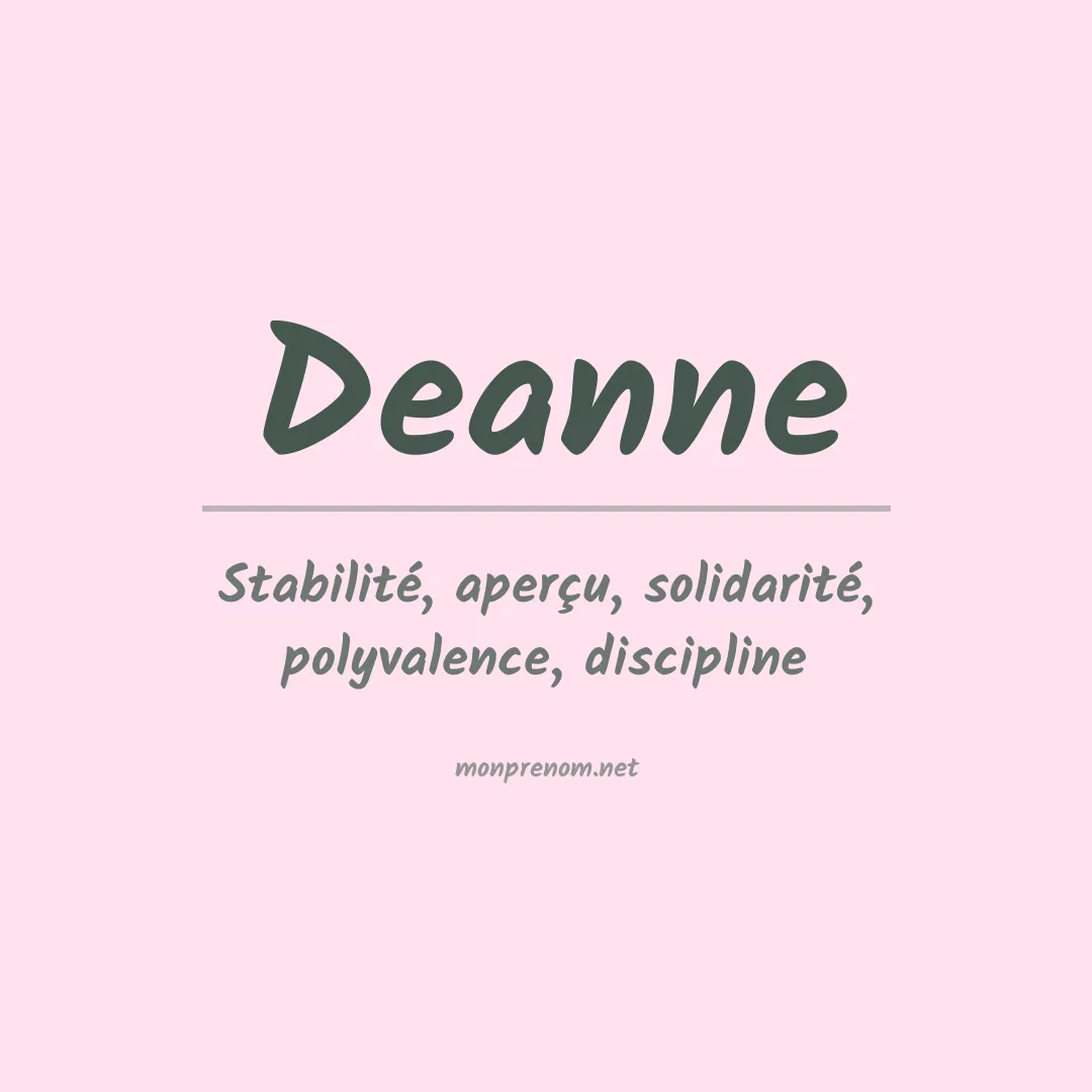 Prénom Deanne